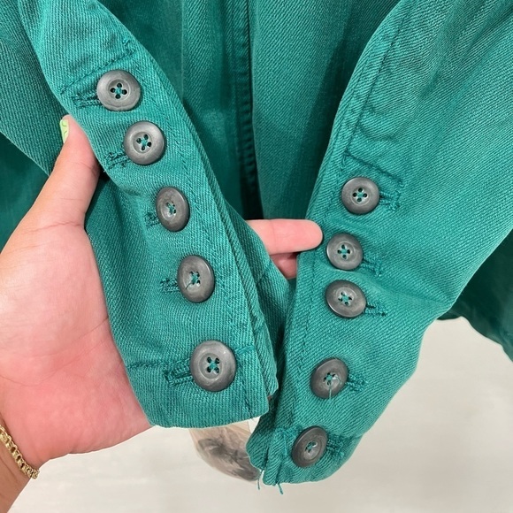 Free People Green Blazer Jacket - Picture 4 of 5